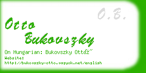 otto bukovszky business card